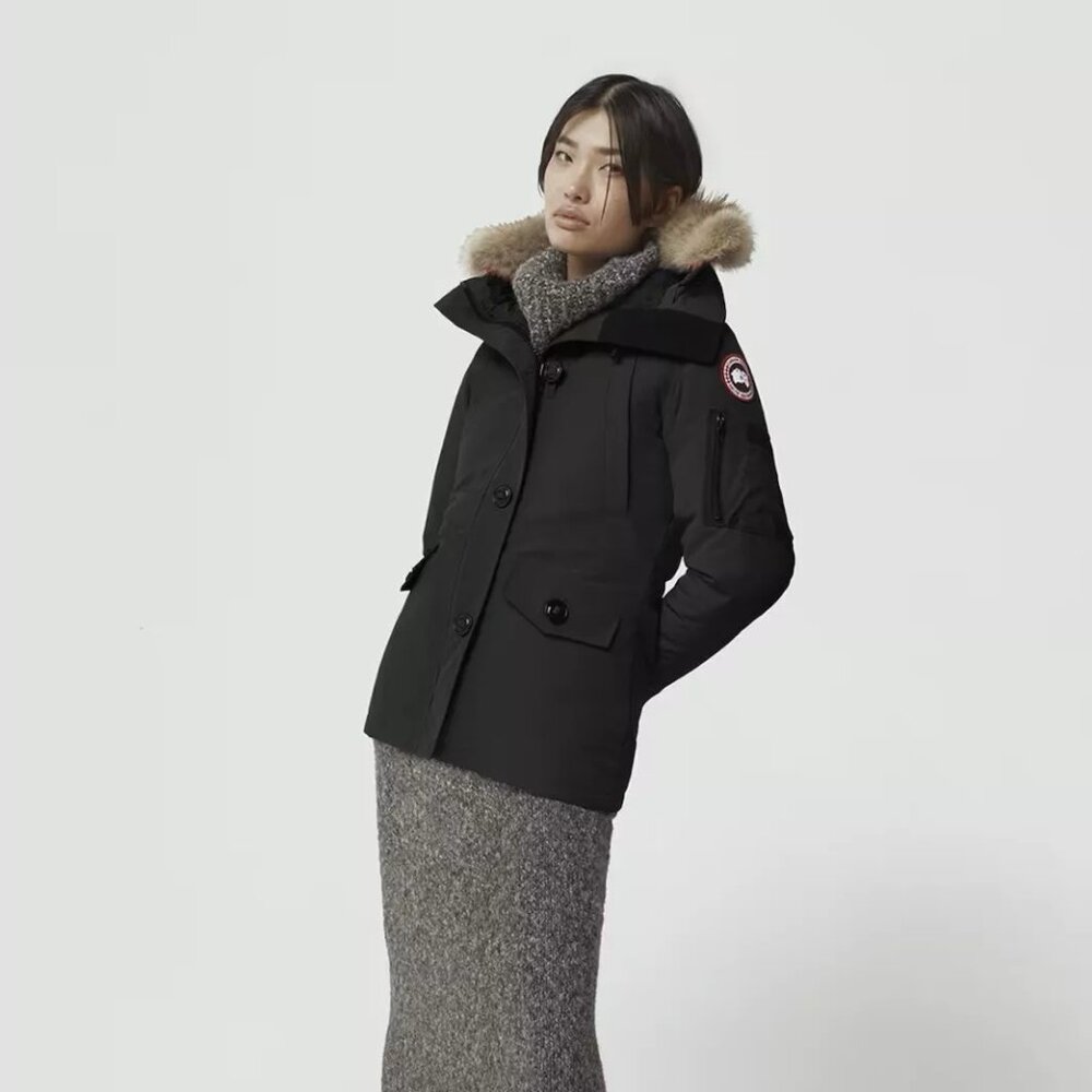 Canada Goose Montebello Parka Heritage Jacket XS Black Fur Trimmed Hood